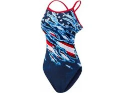 TYR Live Free Badeanzug Diamondfit, Durafast One - 32 Red/white/blue