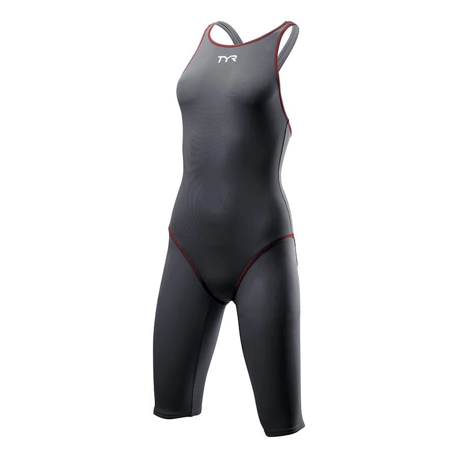 Wettkampfanzug Für Damen TYR Thresher Open Back Dunkelgrau 1 Wettkampfanzug Für Damen TYR Thresher Open Back Dunkelgrau