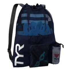 TYR Big Mesh Mummy 40L Rucksack Marineblau/weiß