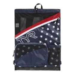 TYR Team Elite Mesh 40L Rucksack Dunkelblau/rot