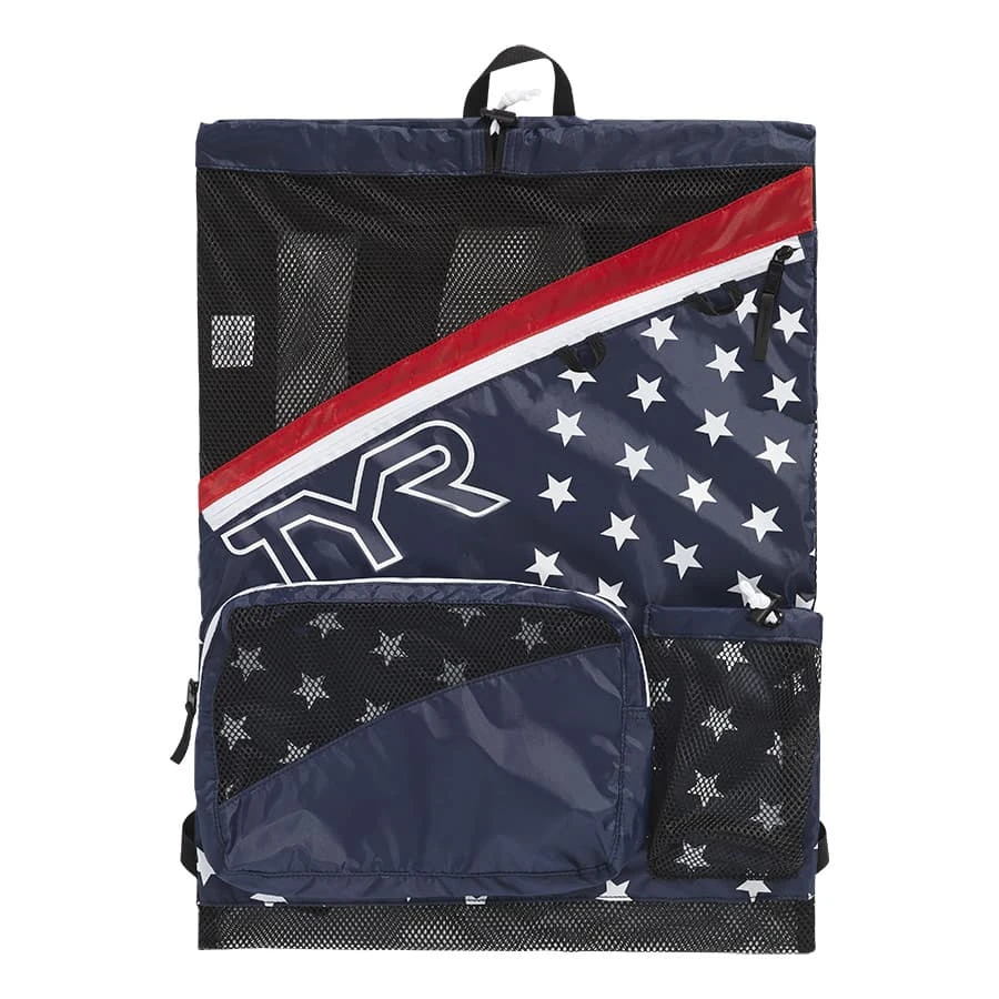 TYR Team Elite Mesh 40L Rucksack Dunkelblau/rot 1 TYR Team Elite Mesh 40L Rucksack Dunkelblau/rot