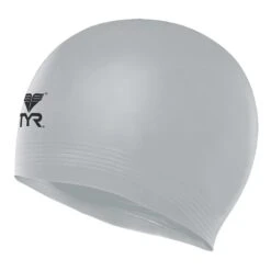 TYR Solid Latex Schwimmkappe Grau