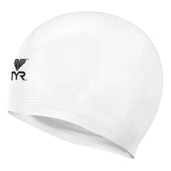 Badekappe TYR Solid Latex Weiß