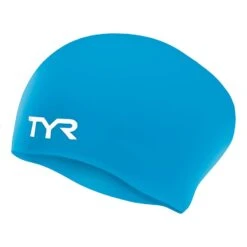 Badekappe TYR Silikon Cap Long Hair Blau