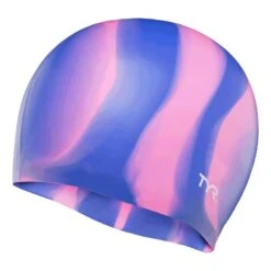 TYR Silicon Multi Color Schwimmkappe Rosa/blau