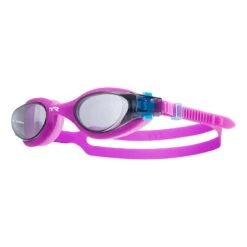TYR Vesi Kinder Schwimmbrille Lila Mit Getönten Grauen Gläsern