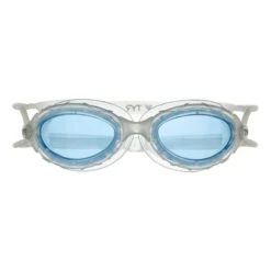 Schwimmbrille TYR Nest Pro Nano Weiß Mit Transparenten Gläsern Blau