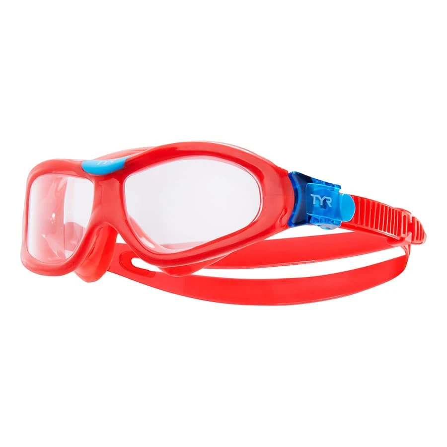 TYR Orion Kinder Schwimmbrille Rot/blau Mit Transparenten Gläsern 1 TYR Orion Kinder Schwimmbrille Rot/blau Mit Transparenten Gläsern