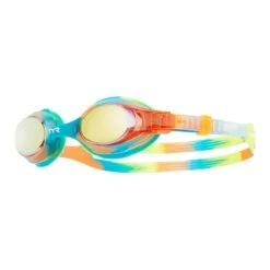 TYR Swimple Tie Dye Kinder Schwimmbrille Rot/blau/grün Mit Verspiegelten Goldenen Gläsern