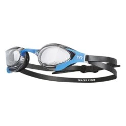 TYR Tracer X Racing Schwimmbrille Schwarz Blau Mit Durchsichtigen Gläsern