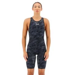 TYR Venzo Camo Damen Badeanzug Schwarz