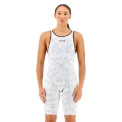TYR Venzo Camo Damen Badeanzug Weiß