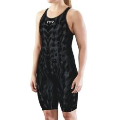 TYR Venzo Genesis Closed Back Damen Badeanzug Schwarz/grau