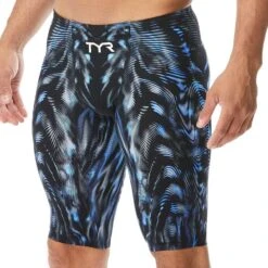 TYR Venzo Genesis High Waist Jammer Badehose Schwarz/blau