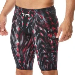 TYR Venzo Genesis High Waist Jammer Badehose Schwarz/rot/blau