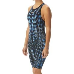 TYR Venzo Genesis Open Back Damen Badeanzug Blau/schwarz